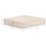 NNEVL Pouffe 100x100x20 cm Beige Fabric