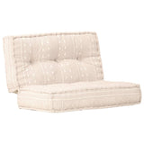 NNEVL Pouffe 100x100x20 cm Beige Fabric