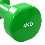 NNEVL Dumbbell 2 pcs 2x4 kg Cast Iron Green