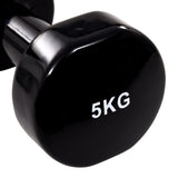 NNEVL Dumbbell 2 pcs 2x5 kg Cast Iron Black