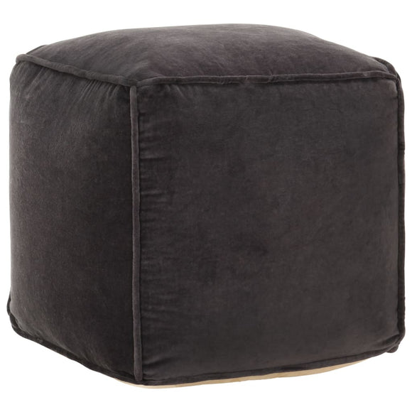 NNEVL Pouffe Cotton Velvet 40x40x40 cm Anthracite