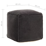 NNEVL Pouffe Cotton Velvet 40x40x40 cm Anthracite