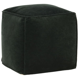 NNEVL Pouffe Cotton Velvet 40x40x40 cm Forest Green