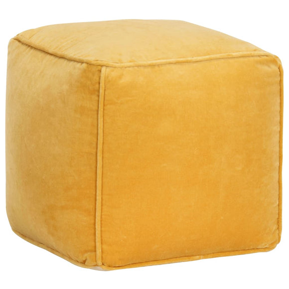 NNEVL Pouffe Cotton Velvet 40x40x40 cm Yellow