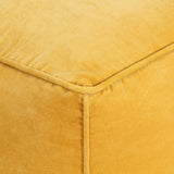 NNEVL Pouffe Cotton Velvet 40x40x40 cm Yellow