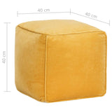 NNEVL Pouffe Cotton Velvet 40x40x40 cm Yellow