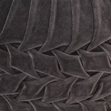 NNEVL Pouffe Cotton Velvet Smock Design 40x30 cm Anthracite
