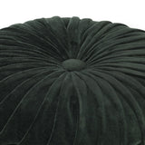 NNEVL Pouffe Cotton Velvet Smock Design 40x30 cm Green