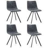 NNEVL Dining Chairs 4 pcs Black Faux Leather