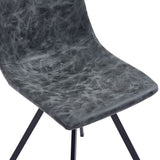 NNEVL Dining Chairs 4 pcs Black Faux Leather