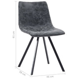 NNEVL Dining Chairs 4 pcs Black Faux Leather