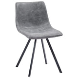 NNEVL Dining Chairs 4 pcs Grey Faux Leather