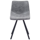 NNEVL Dining Chairs 4 pcs Grey Faux Leather