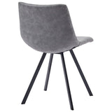 NNEVL Dining Chairs 4 pcs Grey Faux Leather