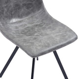 NNEVL Dining Chairs 4 pcs Grey Faux Leather