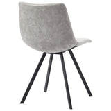 NNEVL Dining Chairs 4 pcs Light Grey Faux Leather