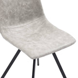 NNEVL Dining Chairs 4 pcs Light Grey Faux Leather