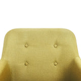 NNEVL Dining Chairs 4 pcs Green Fabric and Solid Oak Wood