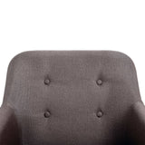 NNEVL Dining Chairs 6 pcs Taupe Fabric and Solid Oak Wood