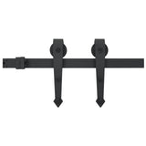 NNEVL Sliding Door Hardware Kit 200 cm Steel Black