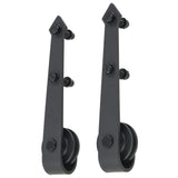 NNEVL Sliding Door Hardware Kit 200 cm Steel Black