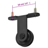 NNEVL Sliding Door SKIEN Hardware Kit 200 cm Steel Black