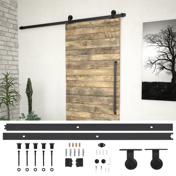 NNEVL Sliding Door SKIEN Hardware Kit 200 cm Steel Black