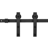 NNEVL Sliding Door Hardware Kit 183 cm Steel Black