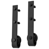 NNEVL Sliding Door Hardware Kit 183 cm Steel Black