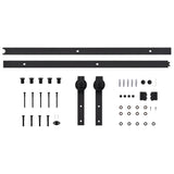 NNEVL Sliding Door Hardware Kit 200 cm Steel Black