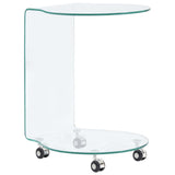 NNEVL Coffee Table 45x40x58 cm Tempered Glass