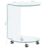 NNEVL Coffee Table 45x40x58 cm Tempered Glass
