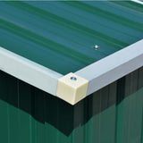 NNEVL Garden Shed 257x298x178 cm Metal Green
