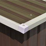 NNEVL Garden Shed 257x298x178 cm Metal Brown
