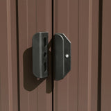 NNEVL Garden Shed 257x298x178 cm Metal Brown