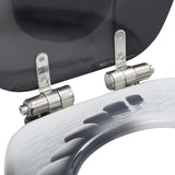 NNEVL WC Toilet Seats 2 pcs with Soft Close Lids MDF Stones Design