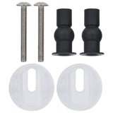 NNEVL WC Toilet Seats 2 pcs with Soft Close Lids MDF Stones Design