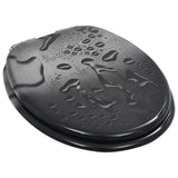 NNEVL WC Toilet Seats 2 pcs with Soft Close Lids MDF Water Drop Design