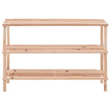 NNEVL 3-Tier Shoe Rack Solid Fir Wood