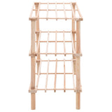 NNEVL 3-Tier Shoe Rack Solid Fir Wood