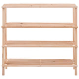 NNEVL 4-Tier Shoe Rack Solid Fir Wood