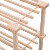 NNEVL 4-Tier Shoe Rack Solid Fir Wood