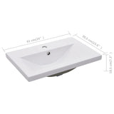 NNEVL Built-in Basin 61x39.5x18.5 cm Ceramic White