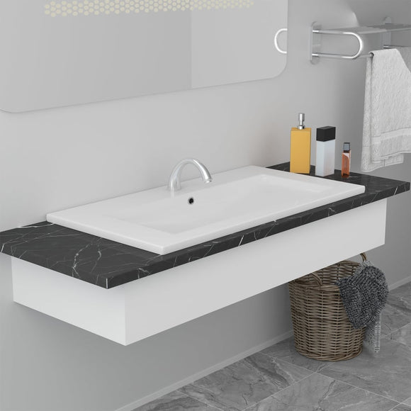 NNEVL Built-in Basin 81x39.5x18.5 cm Ceramic White