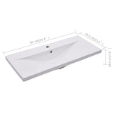 NNEVL Built-in Basin 91x39.5x18.5 cm Ceramic White
