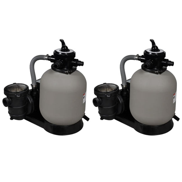 NNEVL Sand Filter Pumps 2 pcs 600 W 17000 l/h