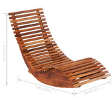 NNEVL Rocking Sun Loungers 2 pcs Solid Wood Acacia