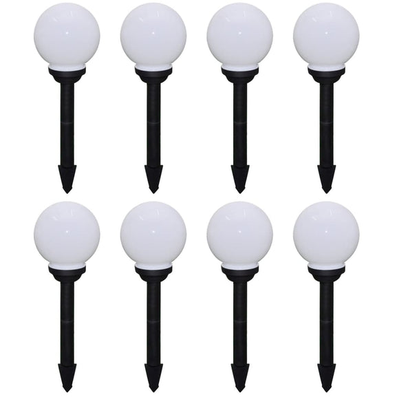 NNEVL Outdoor Pathway Lamps 8 pcs LED 15 cm with Ground Spike