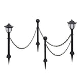 NNEVL Solar Lights 4 pcs with Chain Fence and Poles