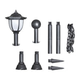 NNEVL Solar Lights 4 pcs with Chain Fence and Poles